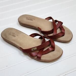 G.H. Bass & Co. Sunjuns Sharon Women's Leather Strappy Sandals Size 7 Brown
